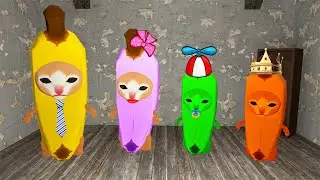 СЕМЬЯ БАНАНА КОТ В ГРЕННИ ОНЛАЙН - Banana Cat Family Garrys Mod !