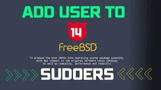 How to add user to Sudoers File on FreeBSD 14.0 | Fix the Incident has been reported to administrato