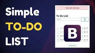 Simple To-Do List using Bootstrap and JavaScript - Tasks App Project