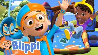 Blippi and Meekah Road Trip To The Ultimate Bouncy House Bonanza! | Blippi and Meekah Podcast