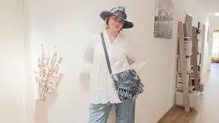 Мои луки-чесноки 😂выгул шляпы с сумкой, ожерелья с корзинкой
