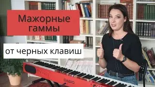 Как играть мажорные гаммы от черных клавиш | 0+