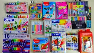 my latest collection of colours, doms colours, blow colour pen, rolling crayon colour, maped colour