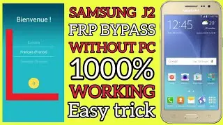 Samsung J2 Frp Bypass Without Pc 1000% Working || Samsung J2 Google Account Unlock/Remove 🔑
