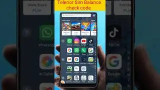 Telenor sim balance check code|| Telenor sim ka balance check karne ka tarika