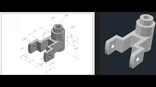 Lesson 97: 3D drawing of a mechanical engineering model in AutoCAD