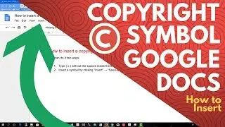 Google docs copyright symbol © - How to insert