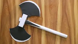 How to Make a Double-Bladed Battle Axe from Waste Paper | Epic DIY Craft Tutorial