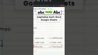 How to capitalize words in Google Sheets | Title case, Upper case, Lower case, Proper case