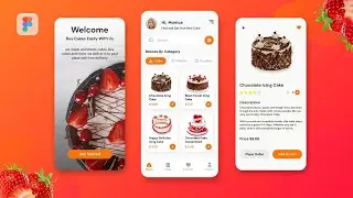 Cake Ordering Mobile App Design in Figma | Figma Tutorial
