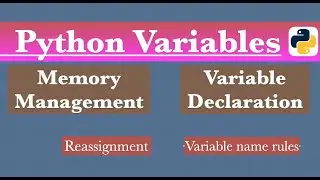 Variables in Python |  (with memory management)