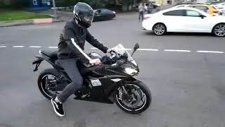 Как звучит двигатель электромотоцикла SE-R3? (реплика Yamaha r3)