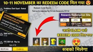 Free Fire Redeem Code Today | 10 November Redeem Code Free Fire | FF Redeem Code Today 10 November