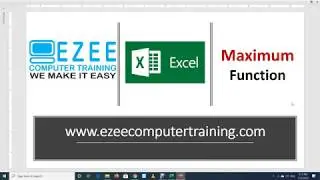 Microsoft Excel - How to Find the Maximum Value in a Range of Cells - Max Function