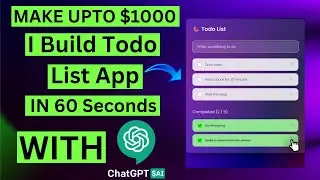 Quickly Build a Todo List App with ChatGPT in Under 60 Seconds