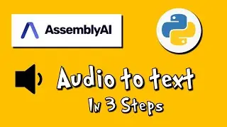 🔉 Audio to text using #Python in 3 Main Steps | Transcribe MP3 | #FREE | #AssemblyAI | #Beginner