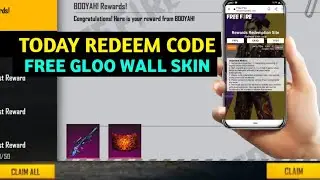 FREE FIRE TODAY REDEEM CODE | 26 JUNE REDEEM CODE FREE FIRE | FREE FIRE REDEEM CODE | GLOO WALL SKIN