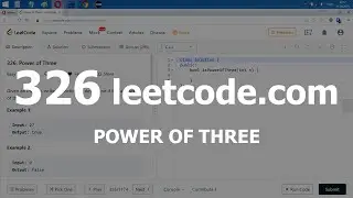 Разбор задачи 326 leetcode.com Power of Three. Решение на C++