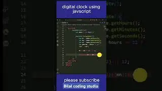 how to create a digital clock using JavaScript #youtubeshorts #coding #css #webdesign #javascript