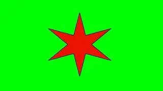 Zoom In Star -Copyright Free Green screen