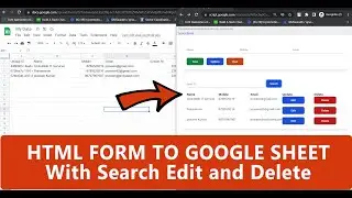 Html Form Data to Google Sheet with search PART 2 | Edit Data From in HTML