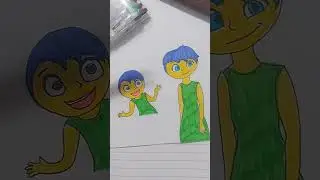 Making a sketchbook page based on Joy from #insideout2 😆🥳 #viral #art #trending #insideout #newmovie