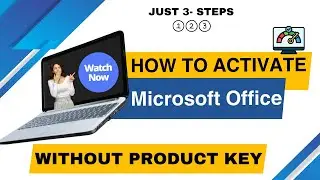 Activate Microsoft Office Without Product key in 3 Steps | Resolve Activation Error