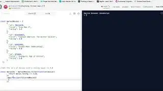 Javascript map() and filter() method chaining example