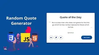 Build a Random Quote Generator in HTML CSS & JavaScript