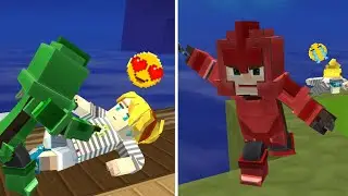 Saving Girlfriend Emote vs Sad Girlfriend Emote in BedWars! (Blockman Go)