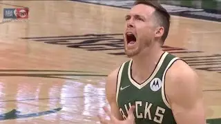 Pat Connaughton With Mean Block on Trae Young, Called for Foul