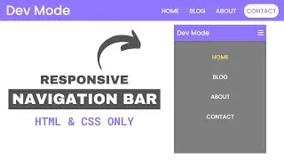 How to Create Responsive Navigation Bar using HTML and CSS | Responsive Navbar Menu