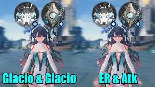 How Much Difference Between Glacio & Glacio Vs ER & Atk Echo For Zhezhi?