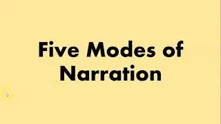 Five Modes of Narration: Quick Overview with Examples