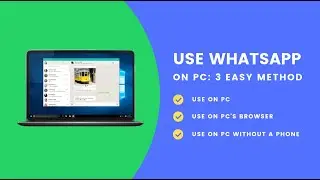 Use whatsapp on pc | whatsapp web for pc #whatsapp