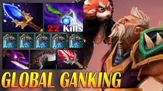 Imba Global Ganking [Lone Druid] Offlane With Aghanim's Scepter Build Non-stop Hunt DotA 2