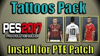 [PES 2017] Tattoos Pack for PTE Patch 4.0 and 3.0 (116 By ErickTuts)