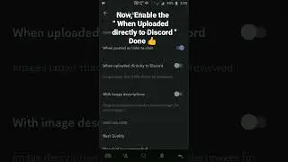 How to enable Display Images & Video When  Uploaded directly to Discord ⏫ in Discord Mobile #roduz