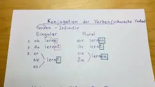 Deutsch A1. Verben konjugieren im Präsens. German verbs conjugation. Спряжение глаголов в немецком