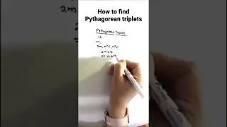 What are Pythagorean triplets / Pythagorean triplets to number 16 / Pythagorean triplets /#shorts