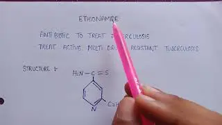 Ethionamide anti tubercular drugs | structure of ethionamide | mechanism of action of ethionamide