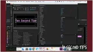 10 Second Tips: Animate Text in Premiere Pro CC (Slide Video Transition)