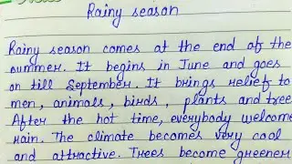 Rainy season essay in english | Essay on Rainy season