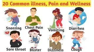 Vocabulary: Illness, Pain, and Wellness | Health related problem with meaning and picture