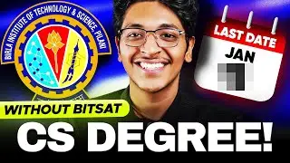 CS Degree from BITS Pilani WITHOUT BITSAT | BITS Pilani CS Degree Review | Ishan Sharma