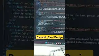 Dynamic Card Design using CSS 