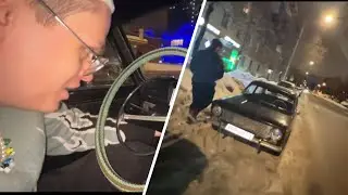 бустер на протяжение 12 минут пытает ехать на копатыче | хозяева