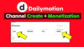 Youtube Copy | DailyMotion Channel Create | DailyMotion Monetization |DailyMotion Earning Proof 2023