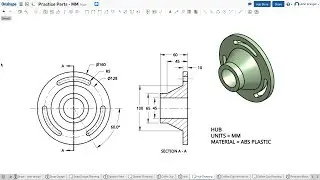 Learn Onshape - Project 14 - Hub