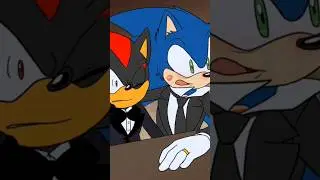 Drunk Sonic offering Shadow a Drink 